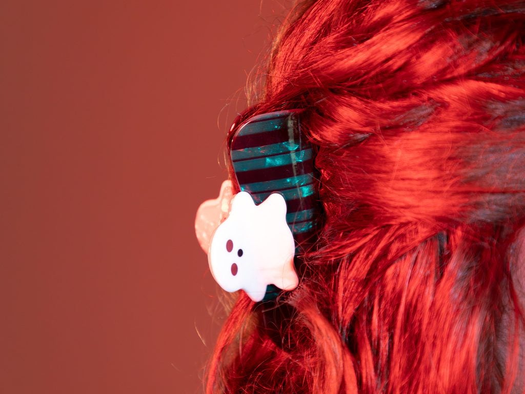 Pinza de pelo con fantasma en accesorios de pelo para Halloween