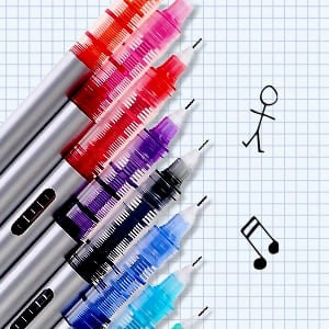 Canetas e lápis