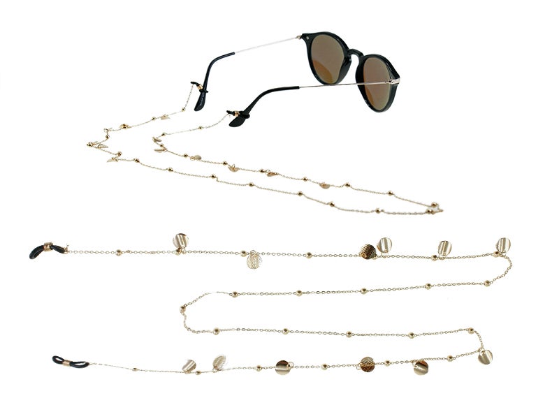 Cordón de gafas dorado