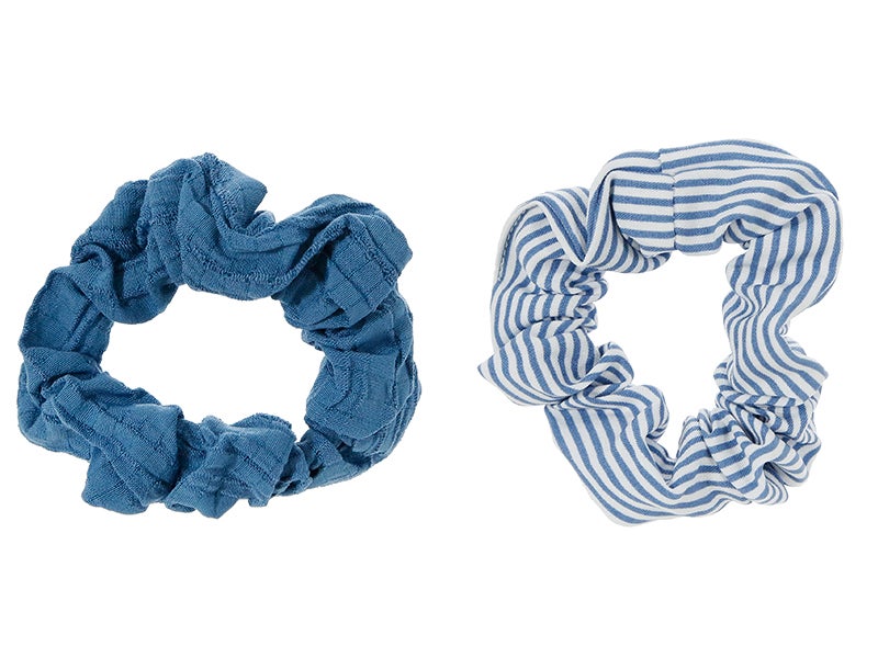 Scrunchie cloth stripes and blue pack 2