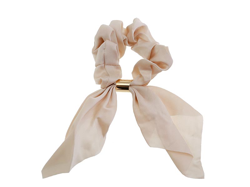 Scrunchy detalle beige gold