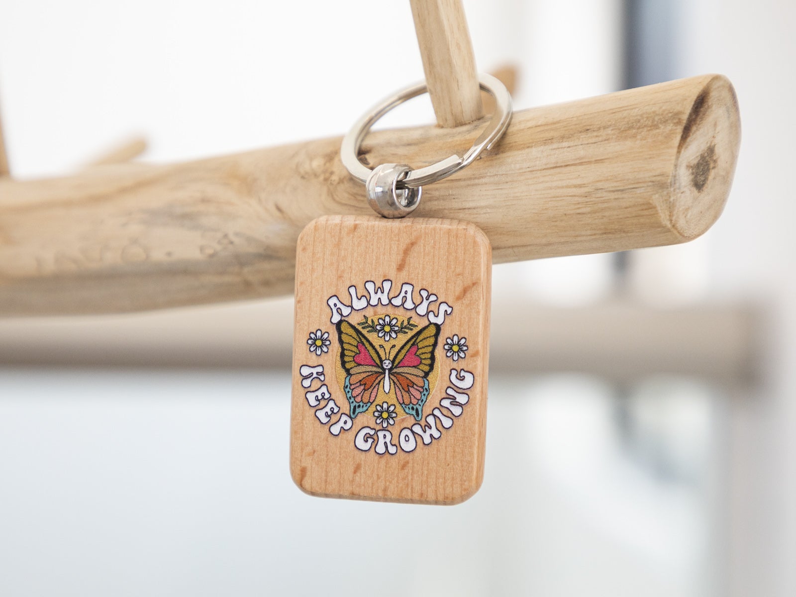 Llavero de madera – Keep growing