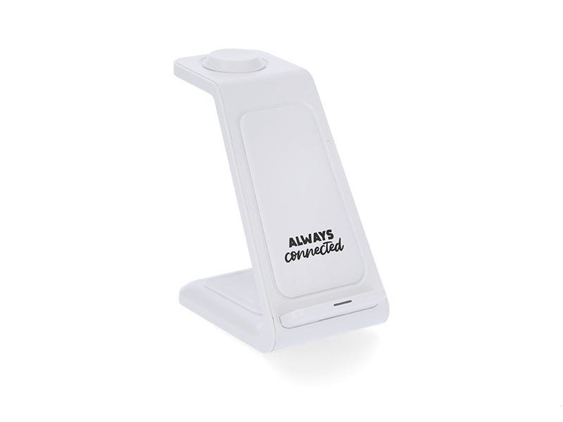 Soporte cargador inalámbrico 3 en 1 blanco Ale-Hop