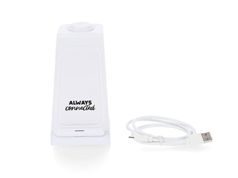 Soporte cargador inalámbrico 3 en 1 blanco - vista 3 Ale-Hop