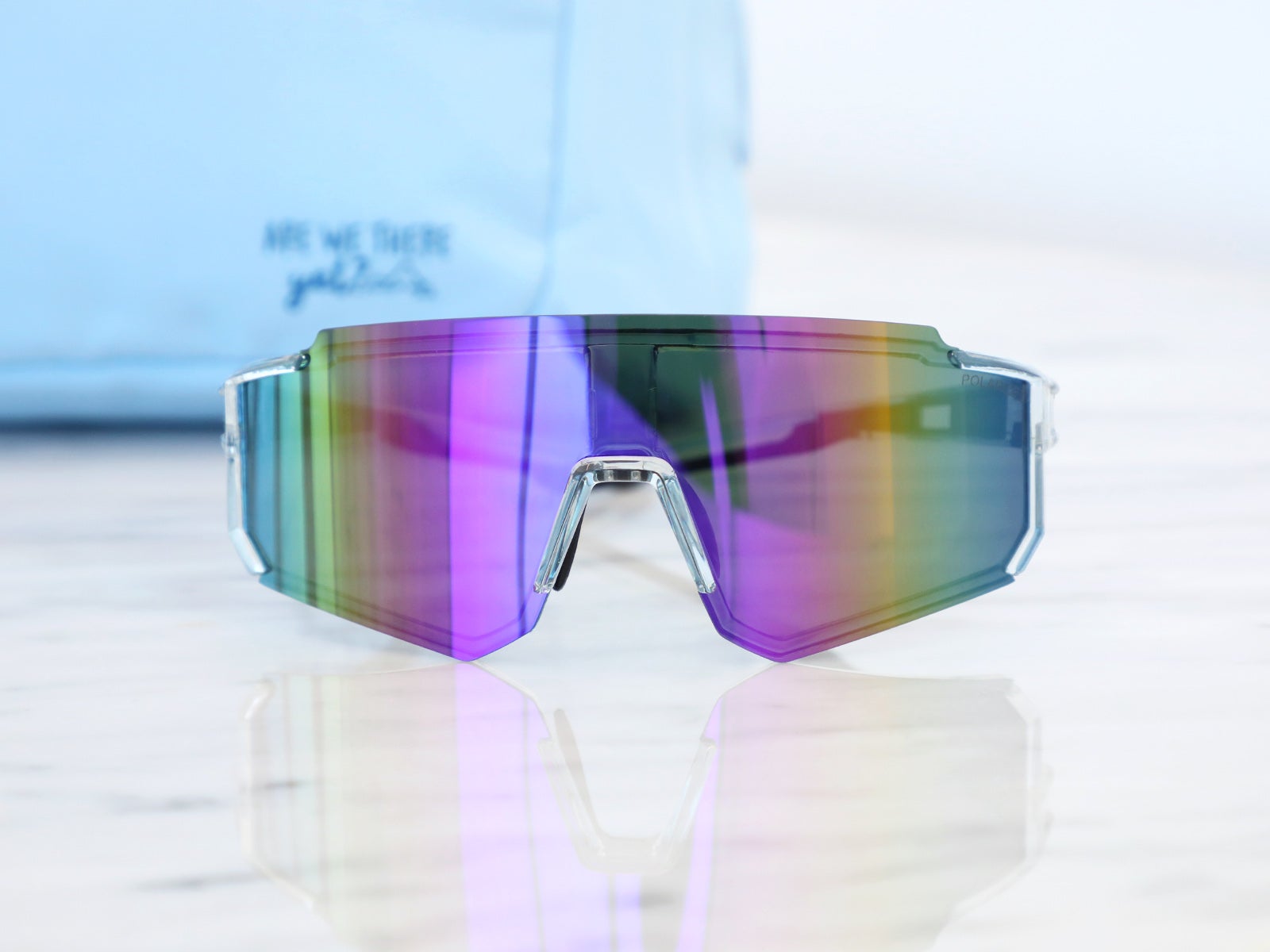 Polarized sport sunglasses transparent