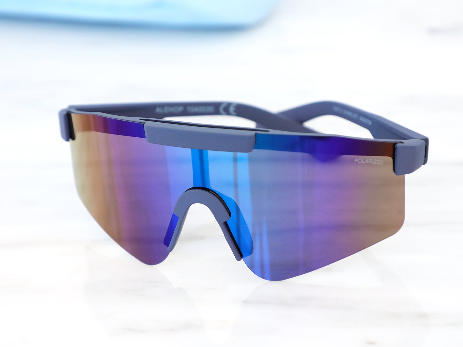 Gafas de sol deportivas polarizadas lentes moradas