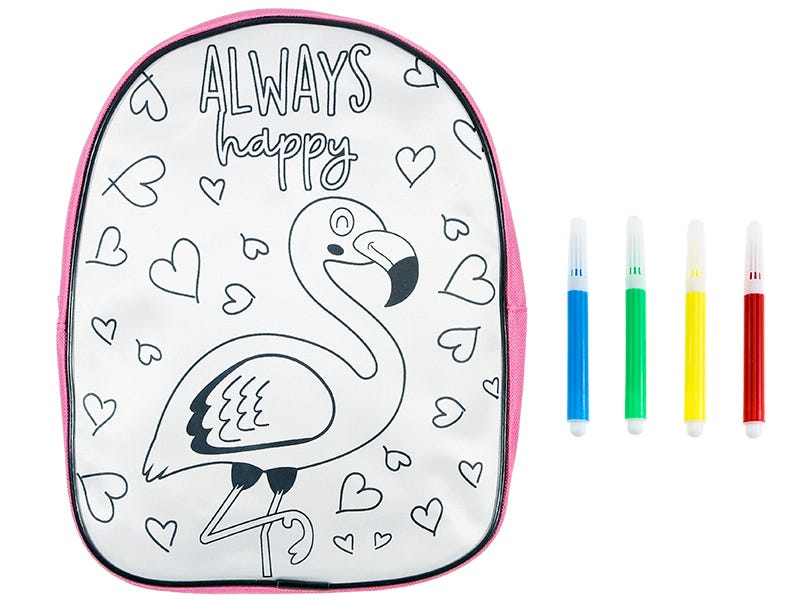 Mochila pintar rotuladores fucsia | Ale-Hop