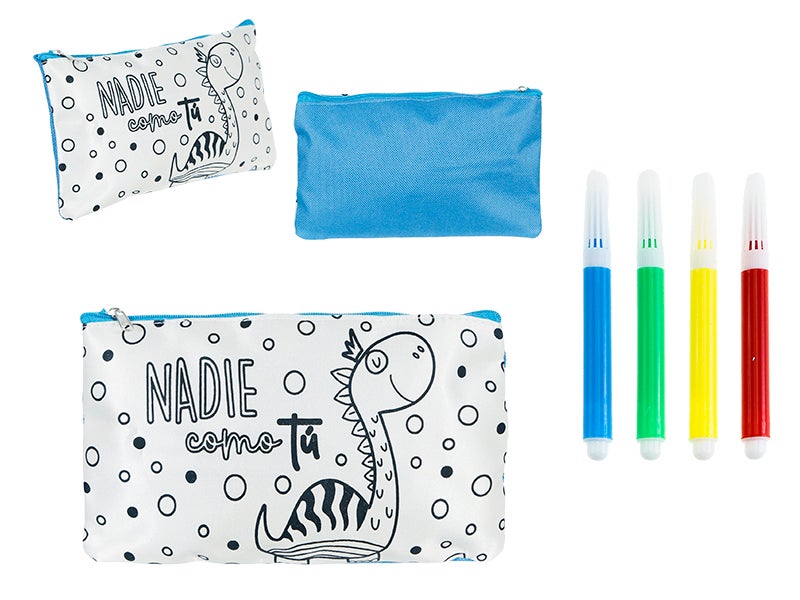 Estuche para colorear con rotuladores - Dinosaurio
