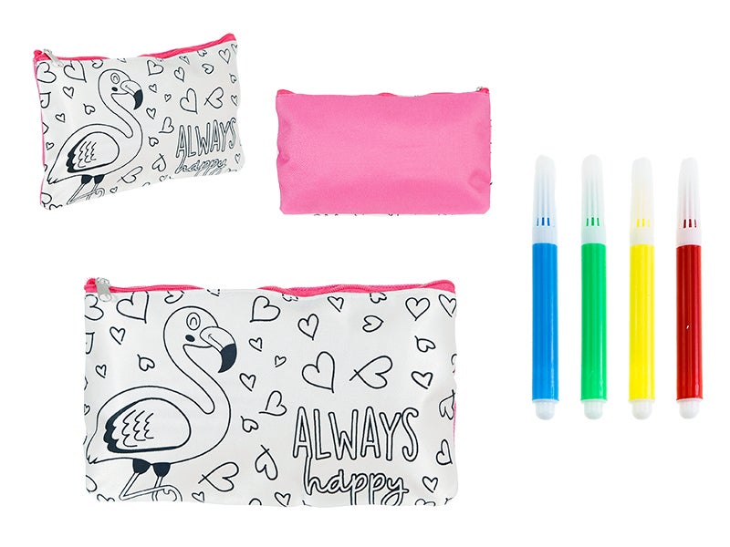 Estuche para colorear con rotuladores - Flamenco