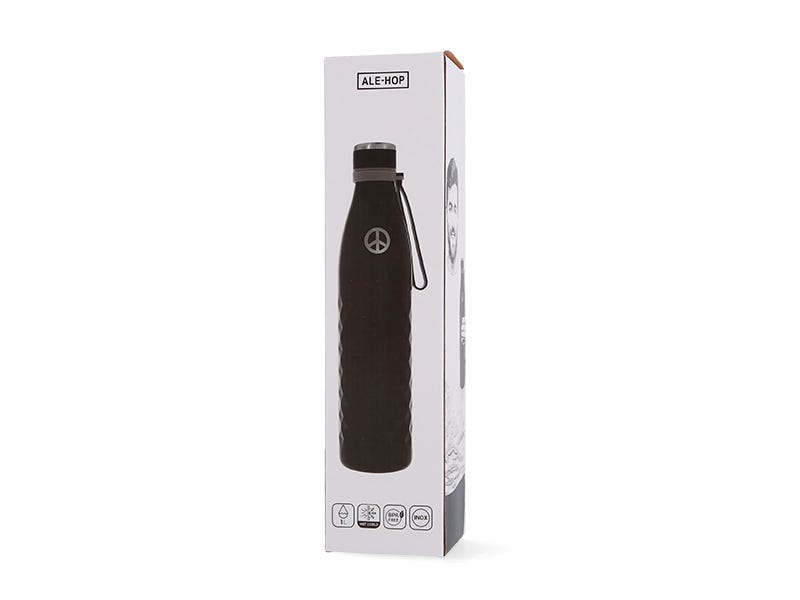 Botella mate acero inox negra*1l - vista 3 Ale-Hop