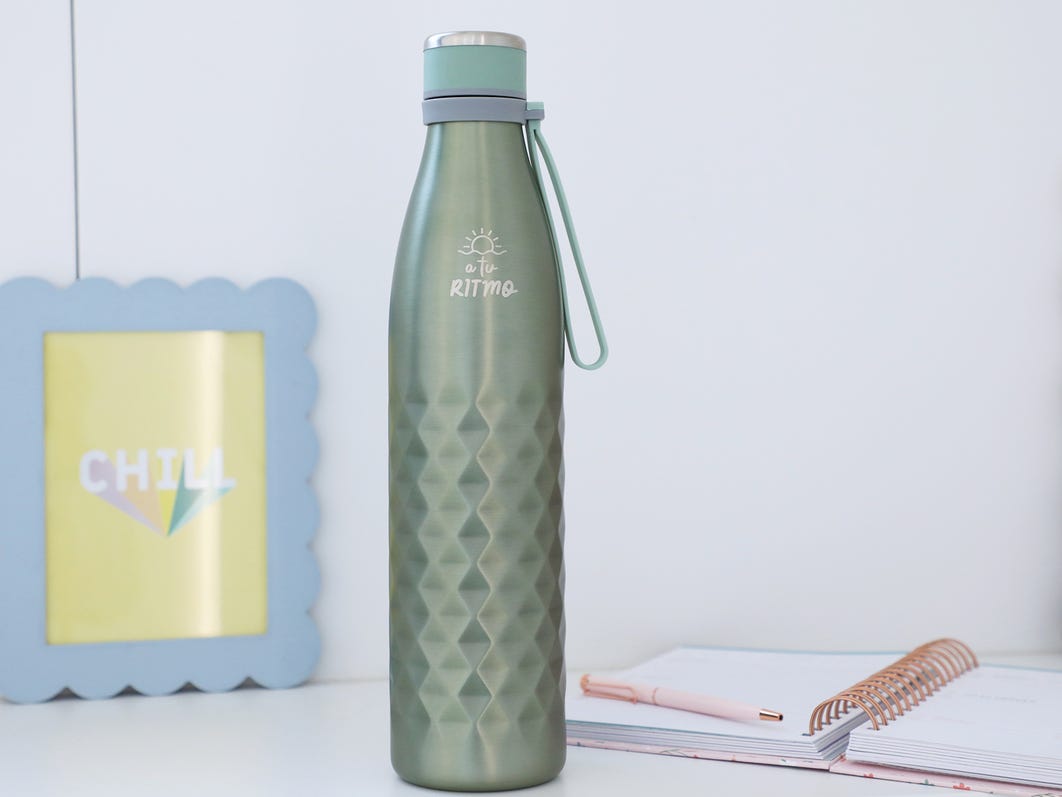 Volhoply Borraccia termica in acciaio inox, da 500 ml, a doppia parete Volhoply Borraccia termica in acciaio inox, da 500 ml, a doppia parete
