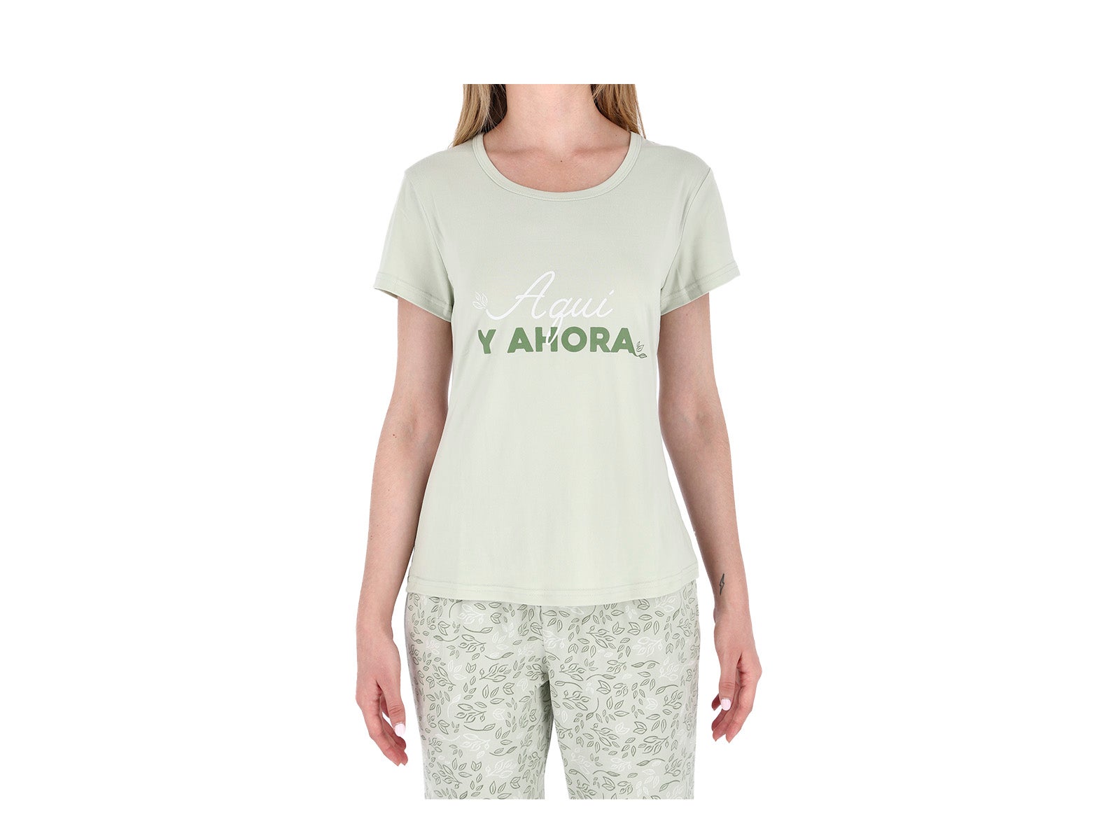 Top de pijama verde – Aquí y ahora