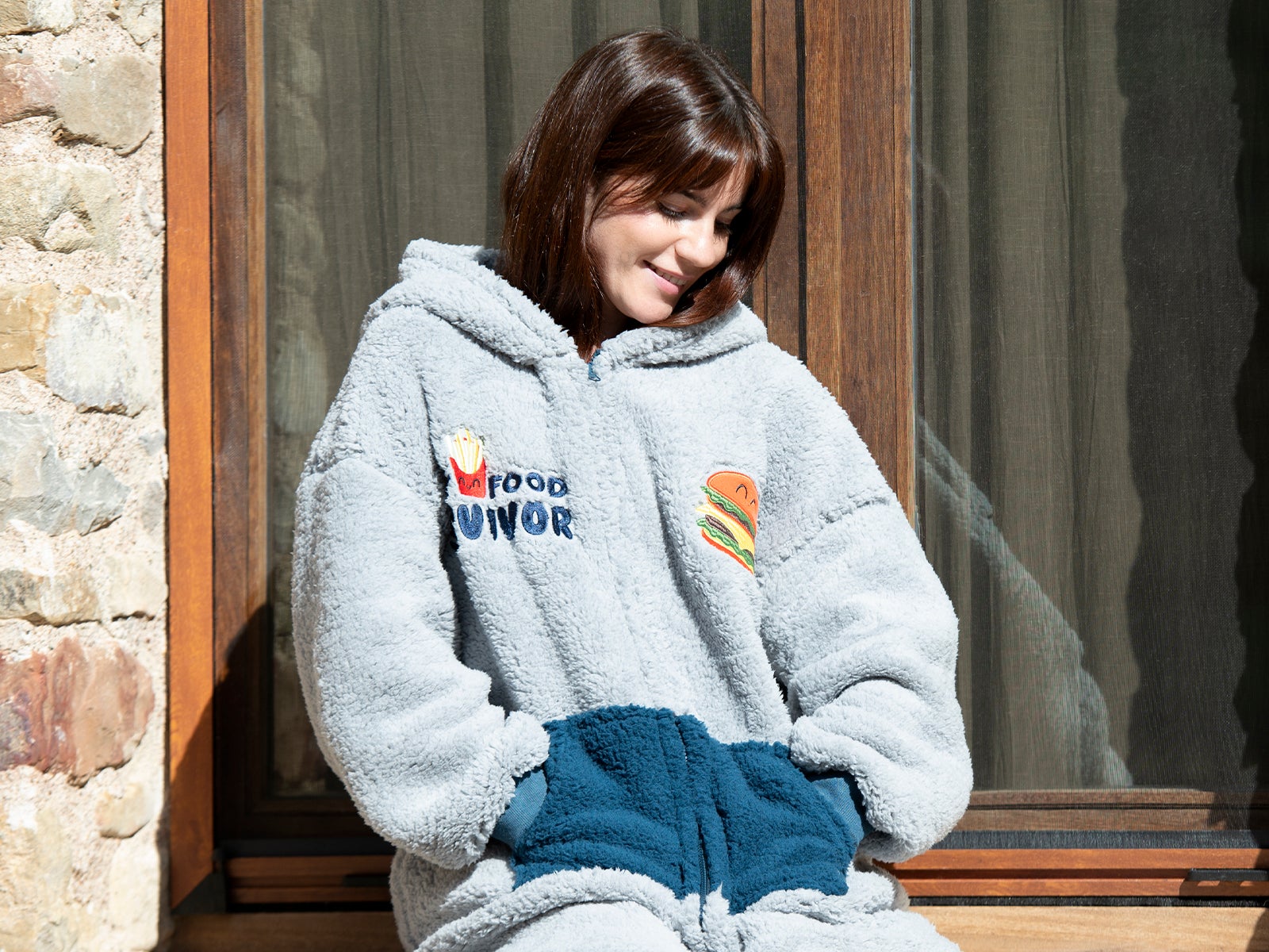 Terry robe with zipper – Fast food survivor