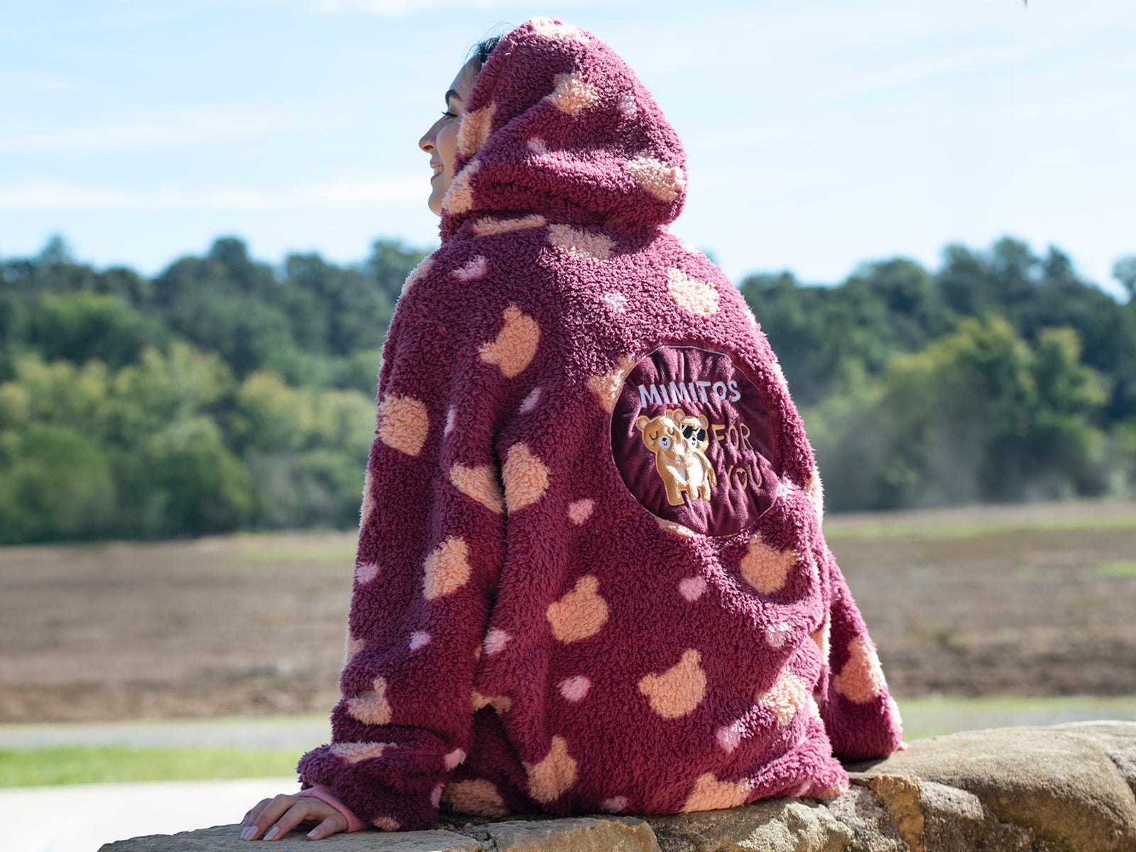 Fleece blanket with sleeves - Mimitos for you