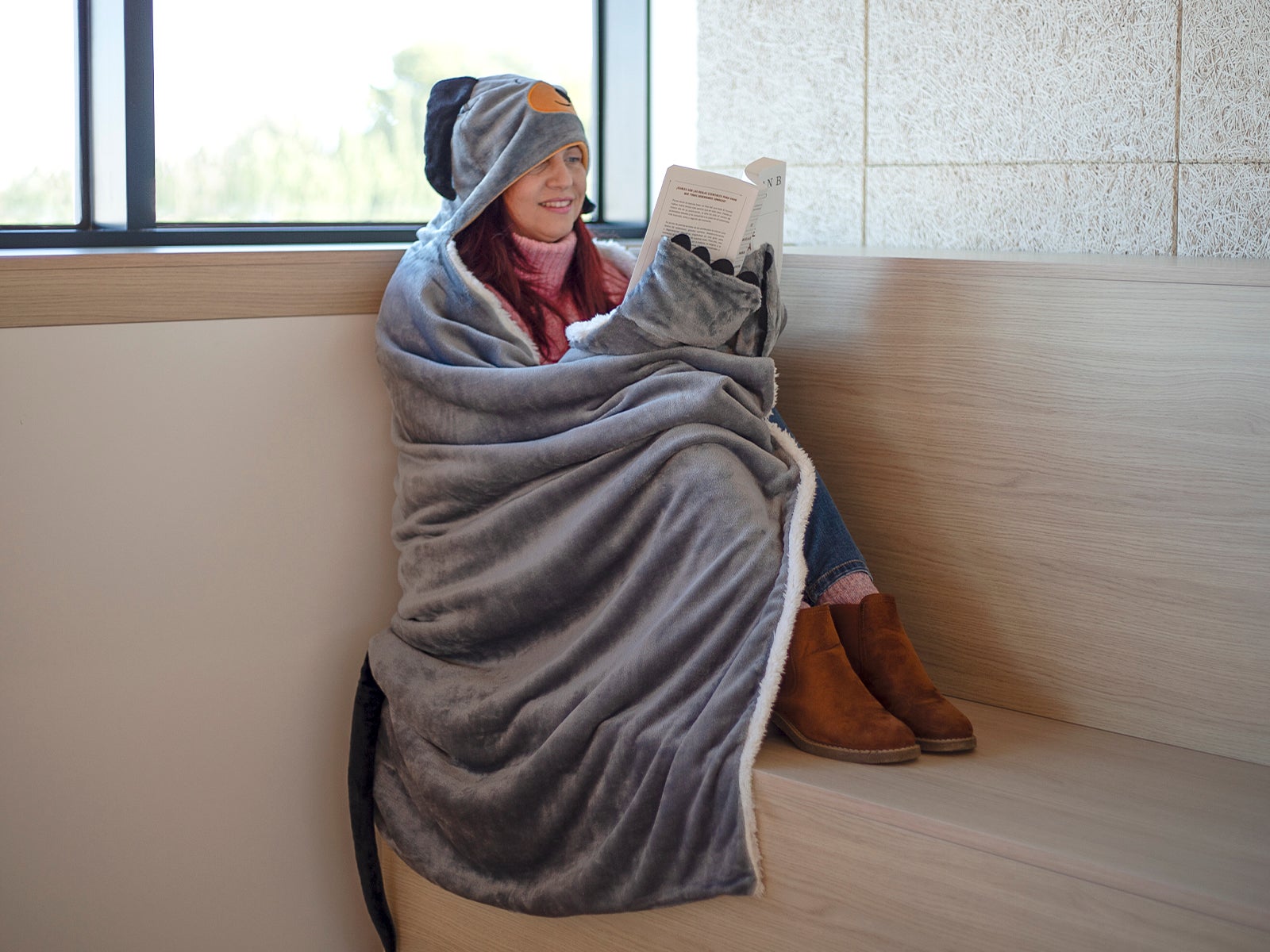 Manta con capucha perro