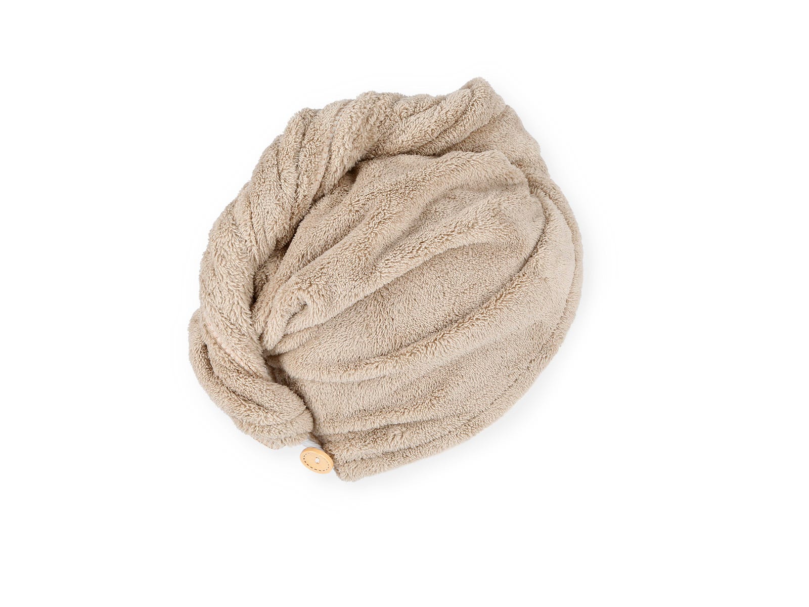 Set toalla baño y toalla turbante beige - vista 4 Ale-Hop