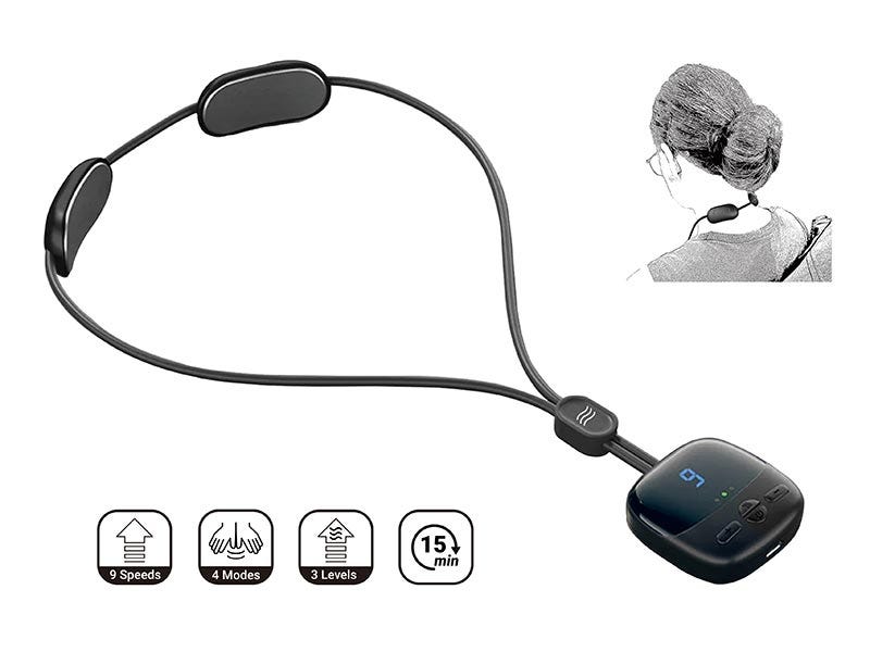 Cervical massager necklace black - view 2 Ale-Hop