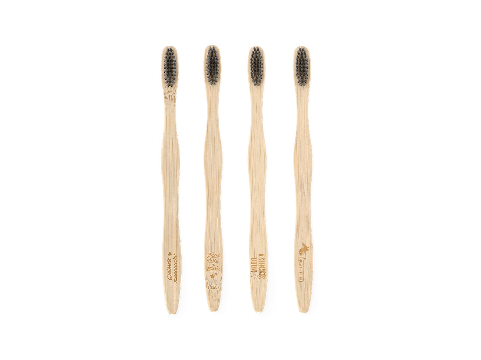 Cepillos de dientes bambú - Pack de 4