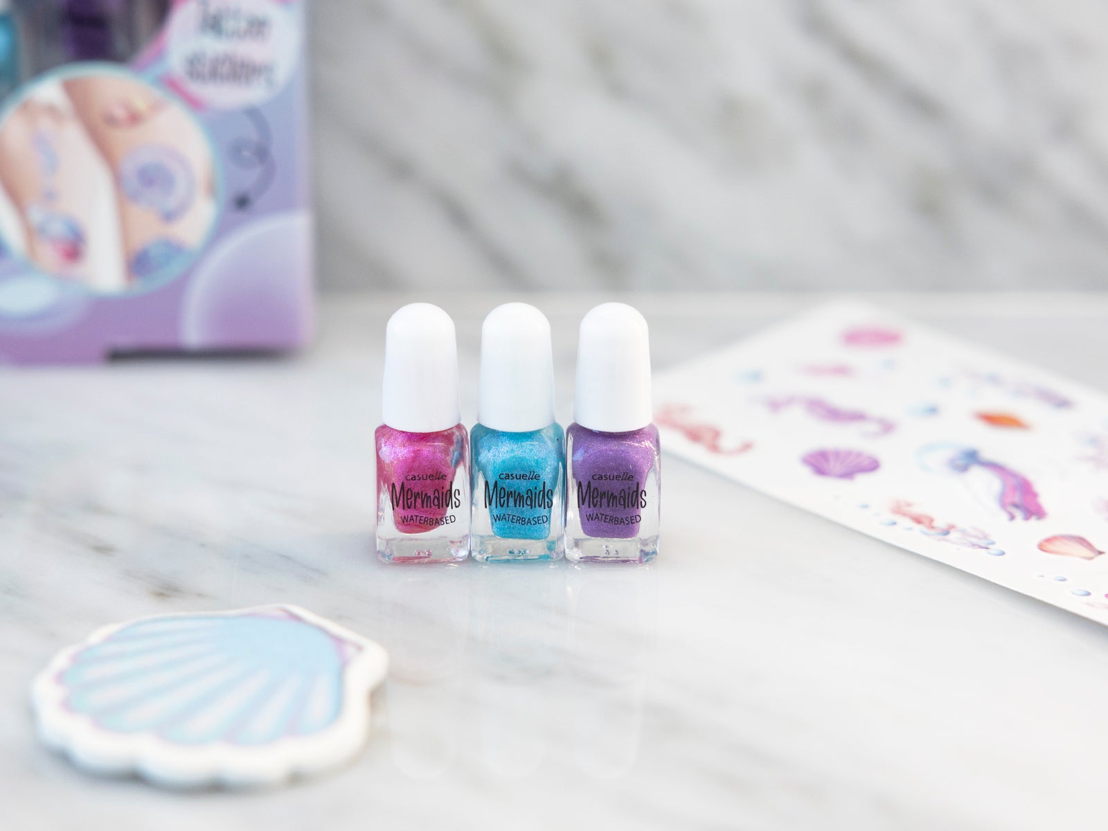 Mermaid tattoos and nail polish set - Mermaids