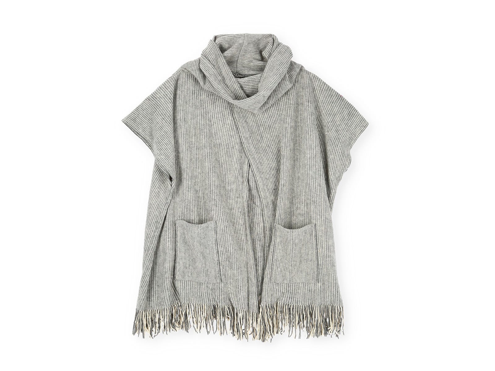 Poncho with neck gray - view 2 Ale-Hop