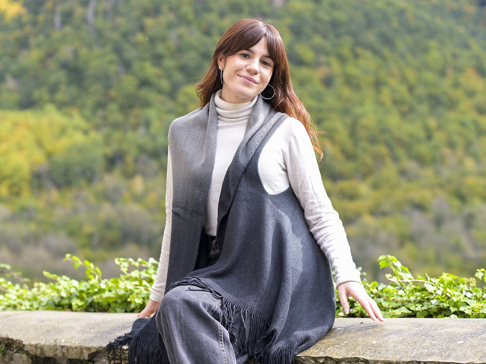 Colete com franjas preto