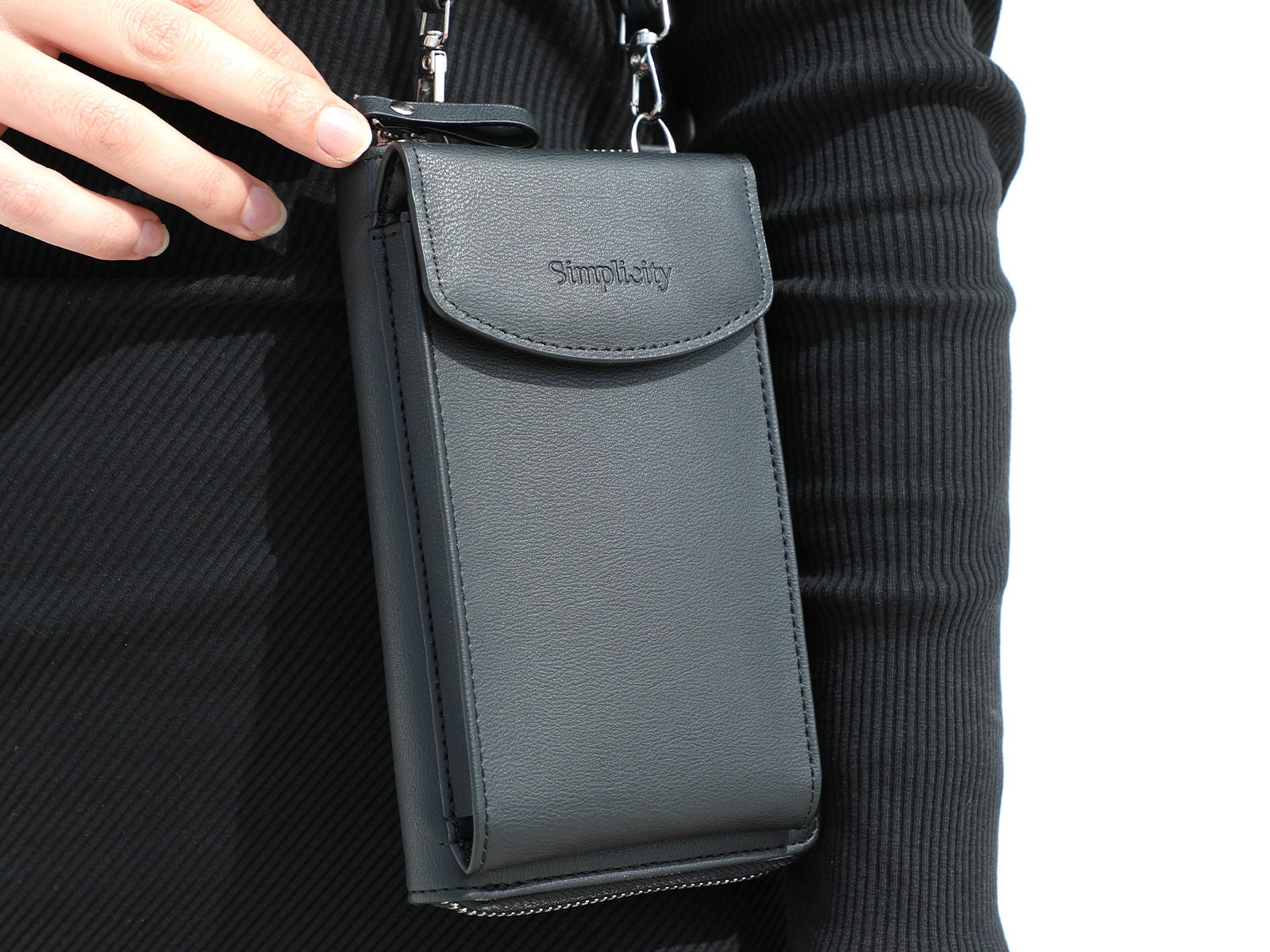 Bolso porta movil y monedero negro Simplicity Ale Hop