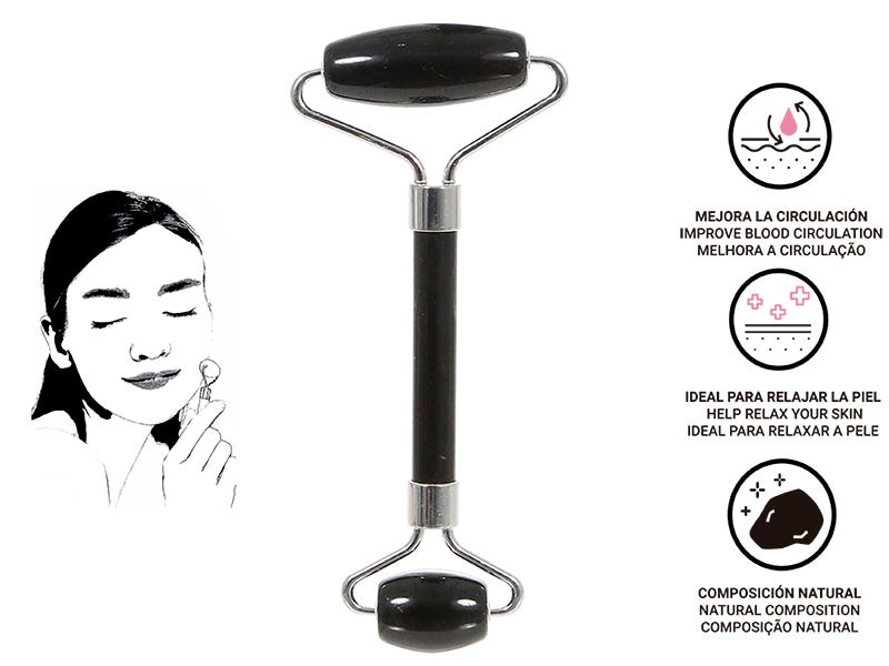Masajeador facial piedra natural negro - vista 2 Ale-Hop