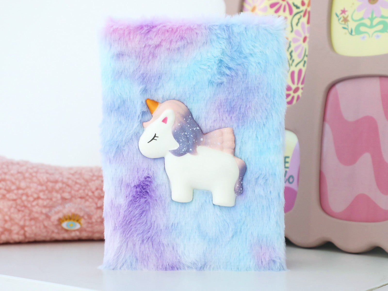 Bloco felpudo unicórnio