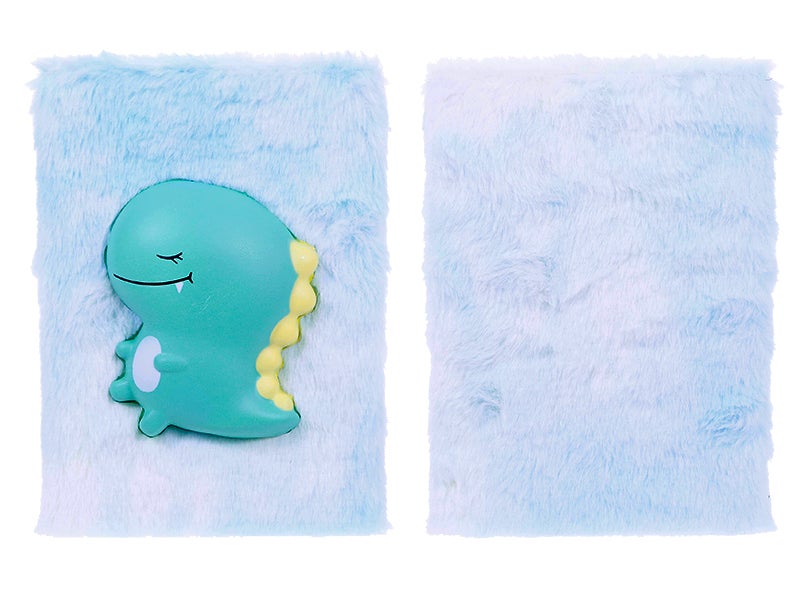 Libreta de peluche dinosaurio - Be happy