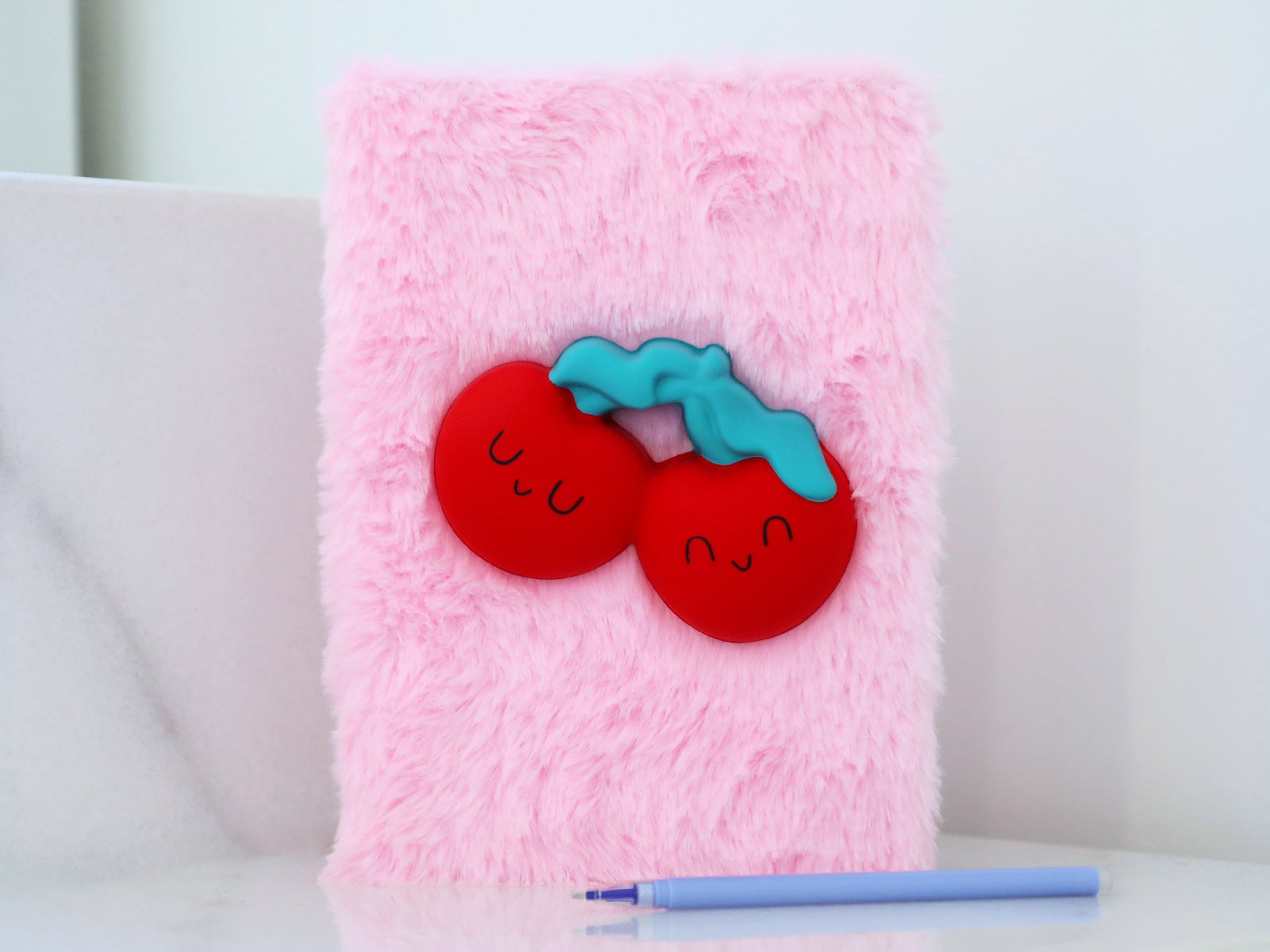 Libreta de peluche Cerezas