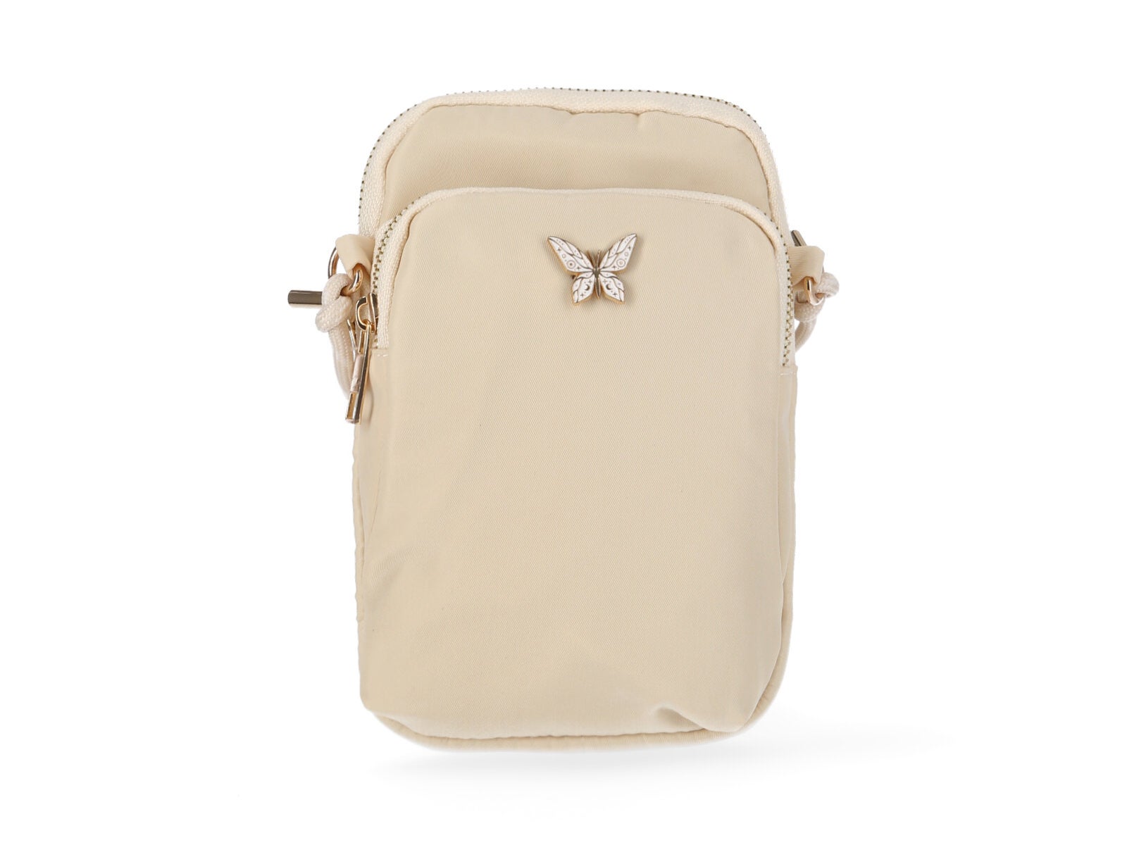 Beige satin bag
