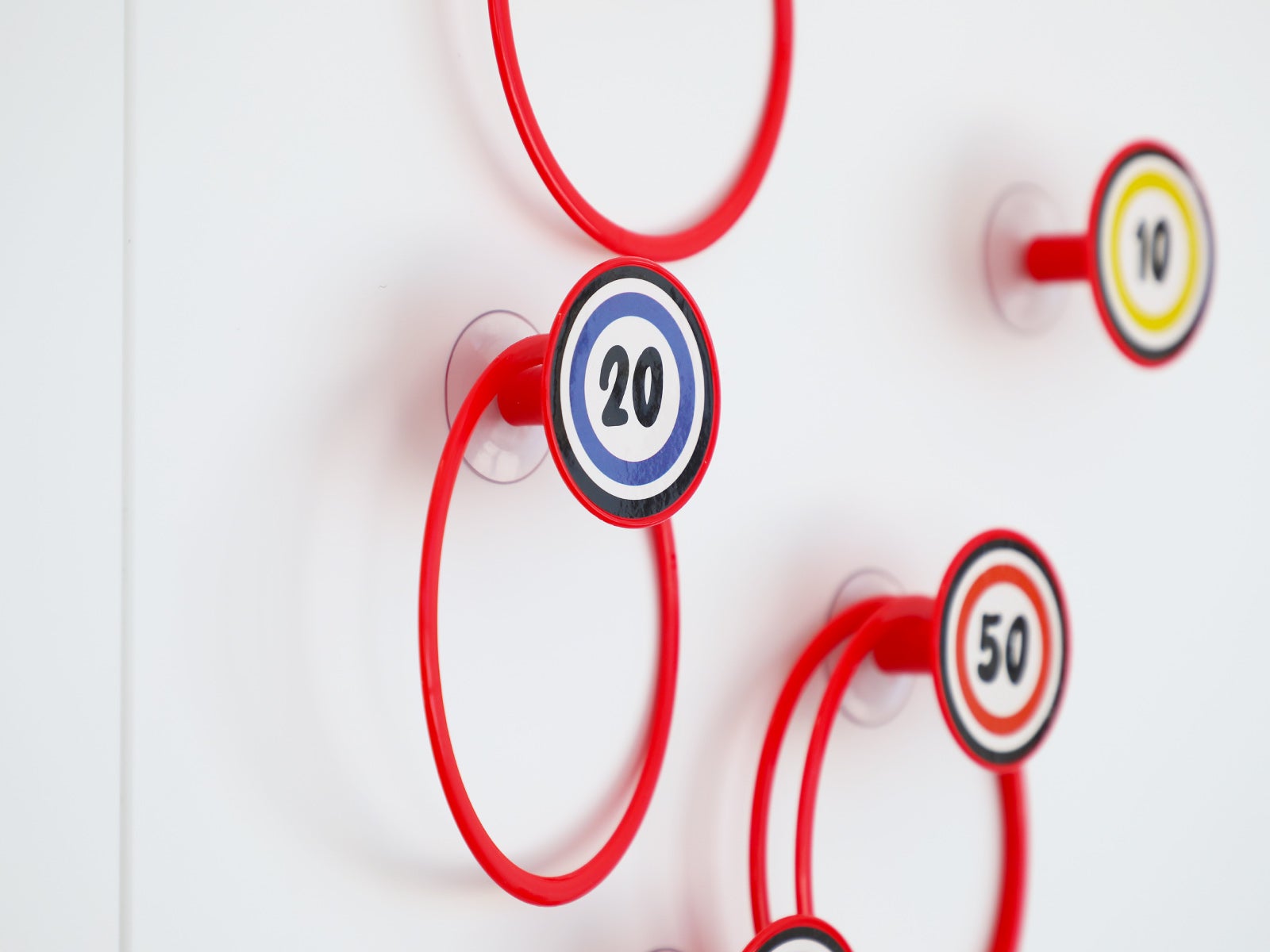 Juego de lanzar anillas con ventosa