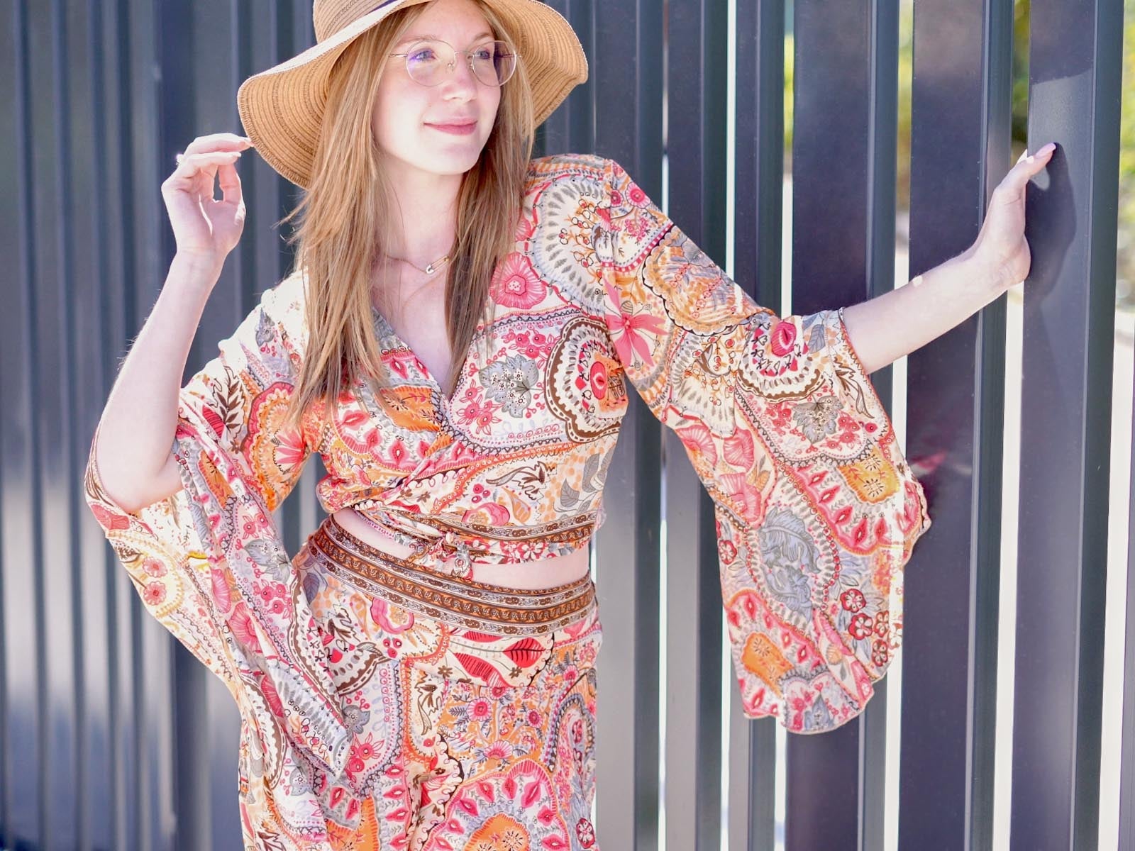 Blusa manga larga brocade