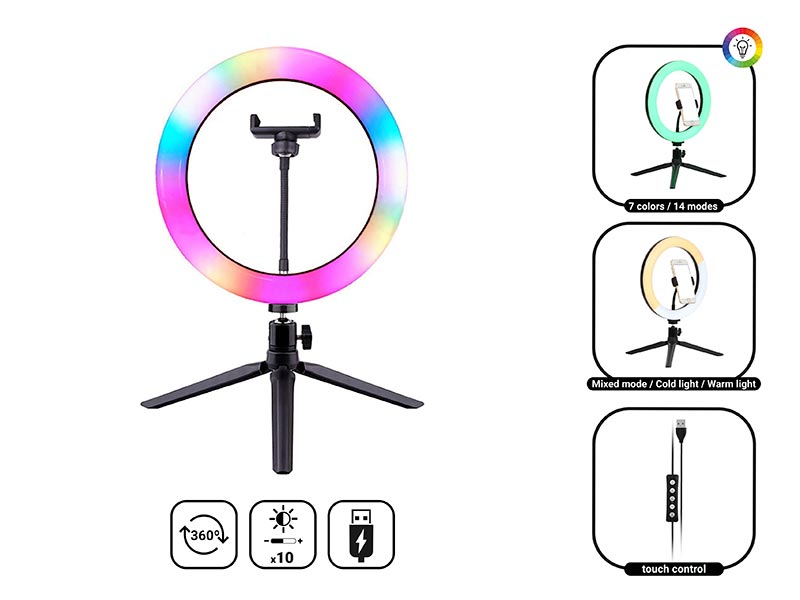 Tzumi On Air Light Pro 10-In LED Ring Light with Tripod for Smartphones |  GameStop