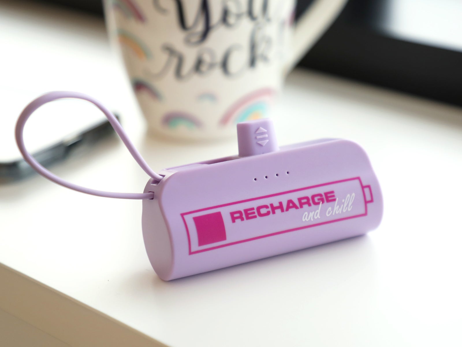 Mini power bank 5000 mAh – “Recharge and Smile”