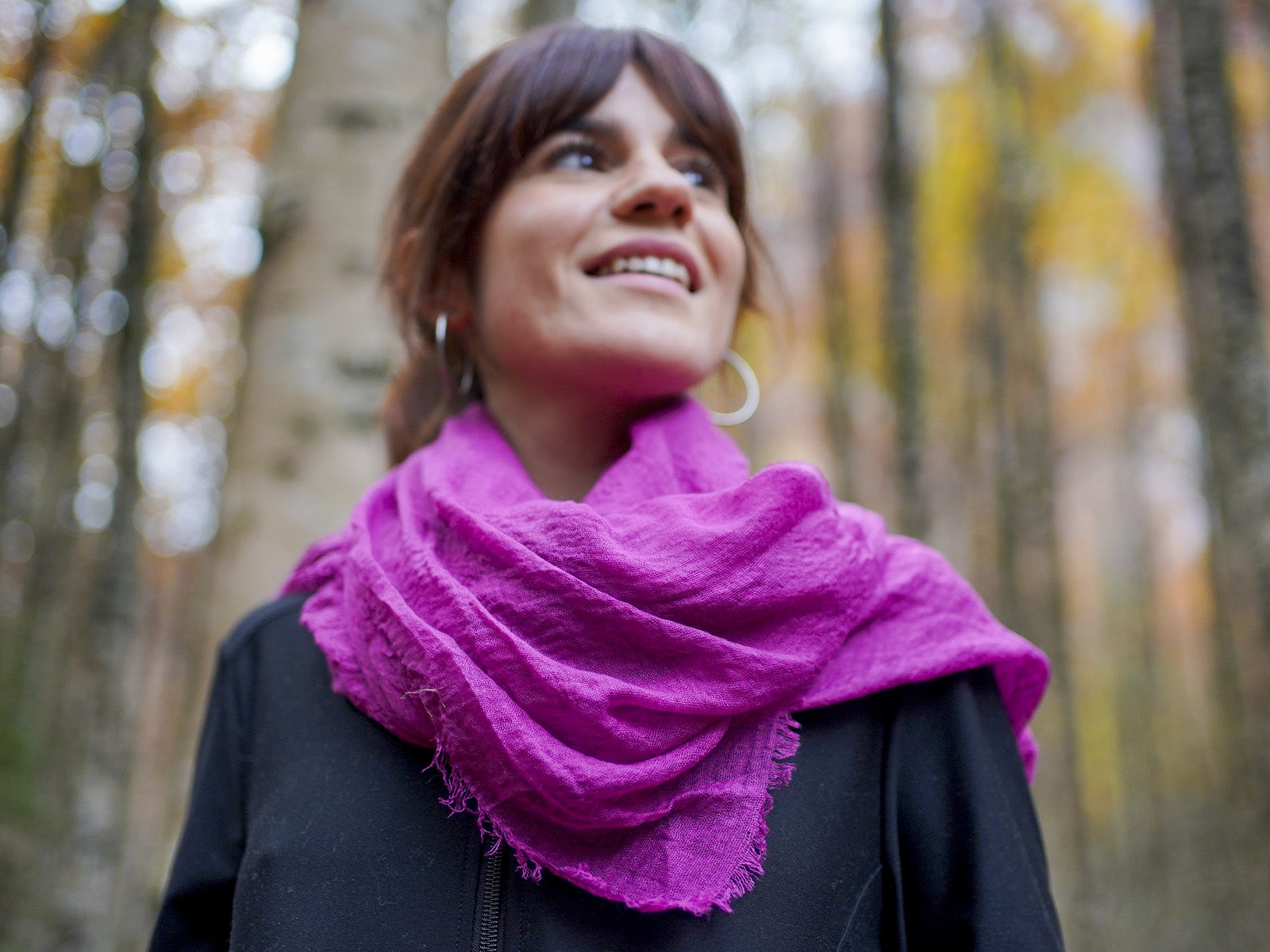 Pañuelo fucsia 100% poliester