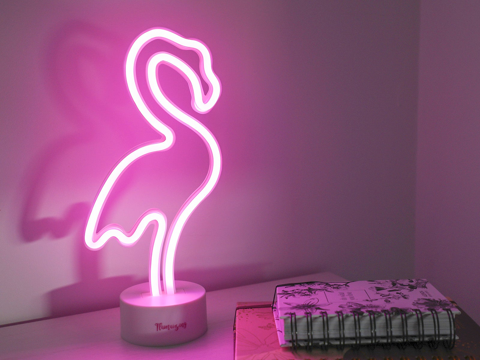 Figura led flamingo