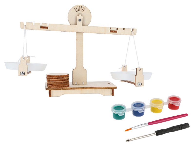 Maqueta de madera báscula