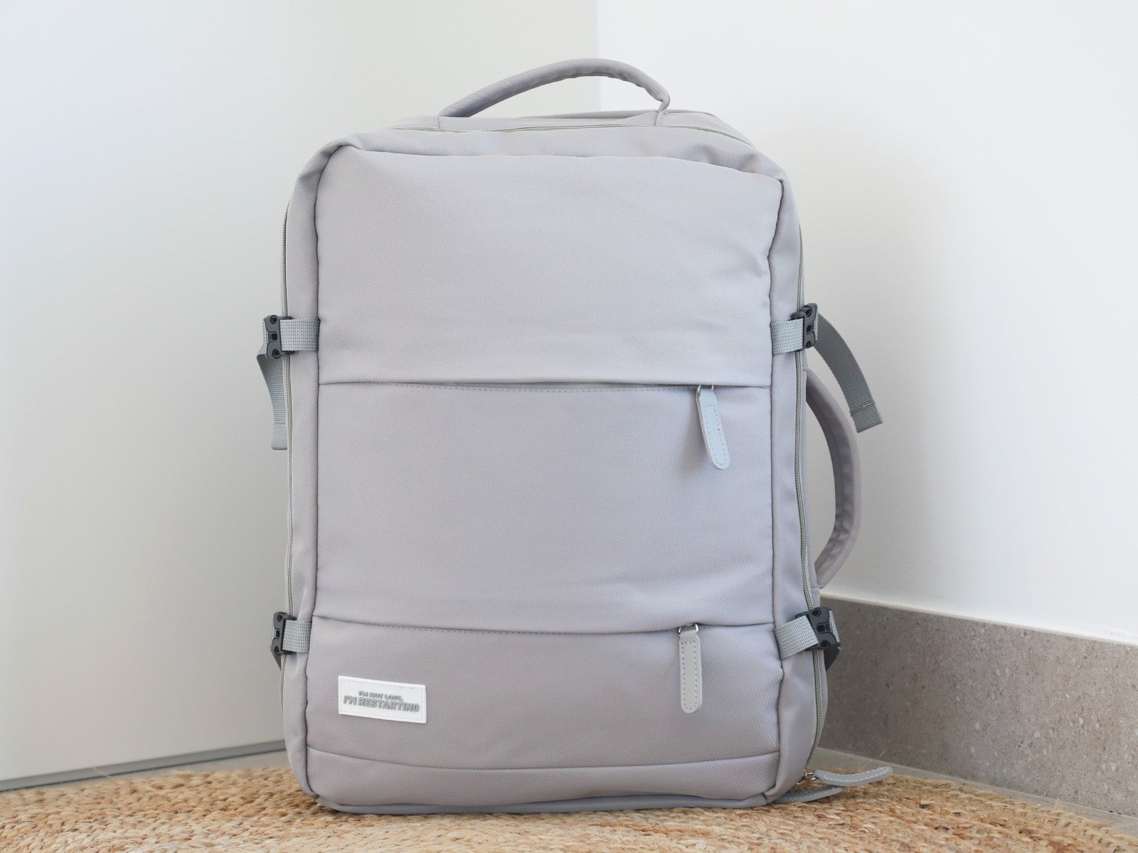 Large capacity travel backpack gray