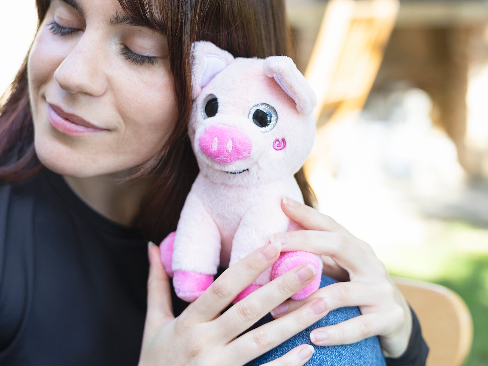 Peluche ojos brillantes cerdito