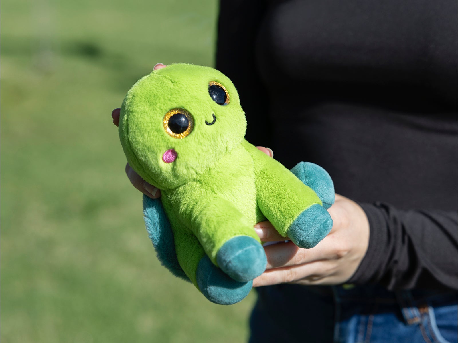 Peluche ojos brillantes tortuga