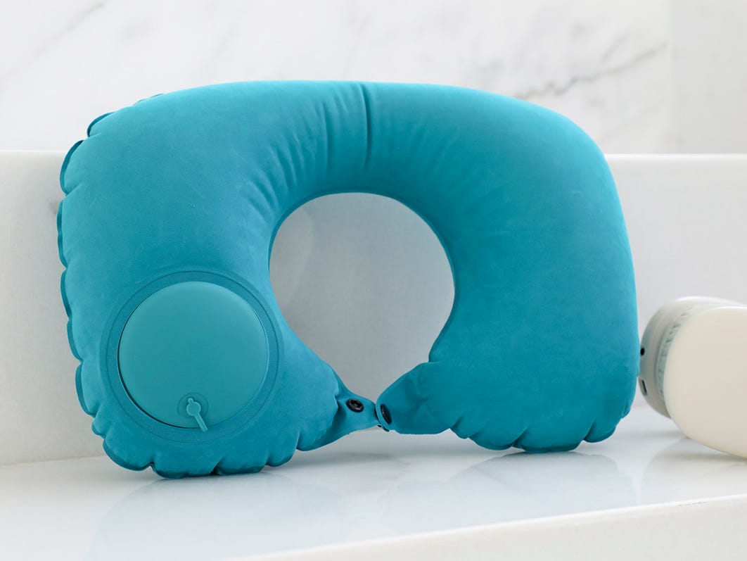 Almohada Camping Almohada De Viaje Hinchable 38x24cm, Fucsia