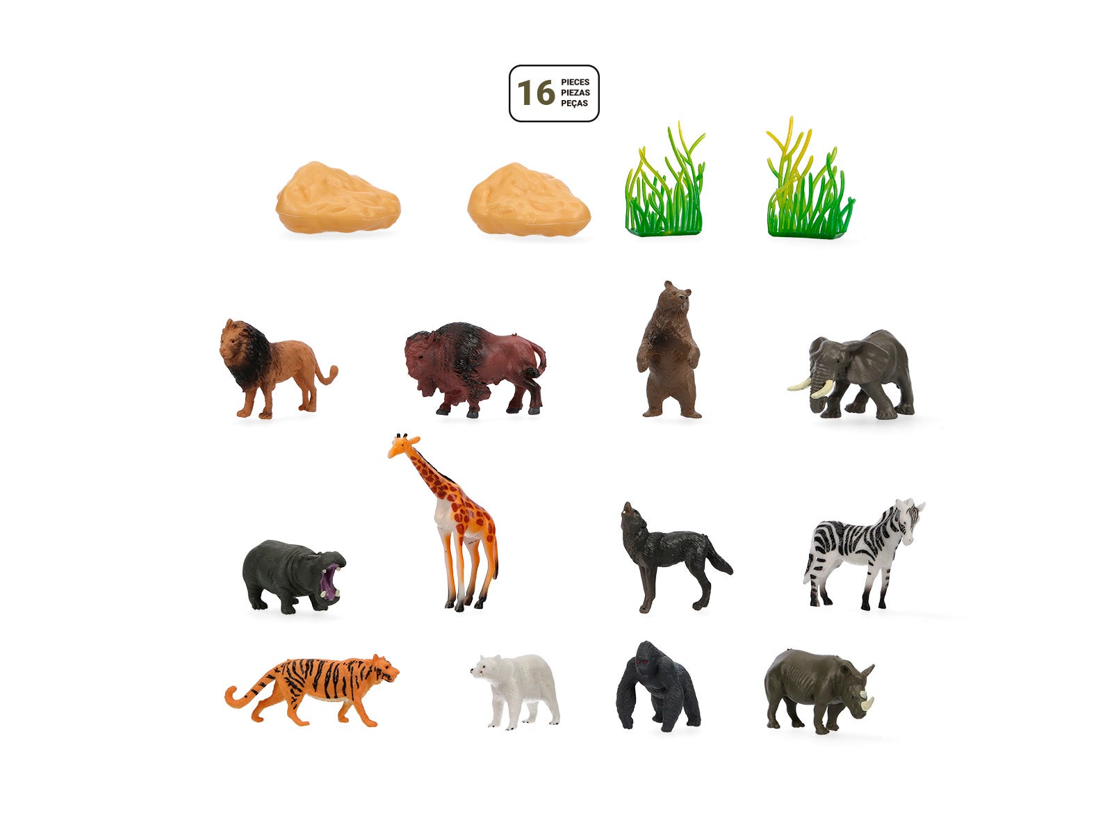 Container set of wild animals