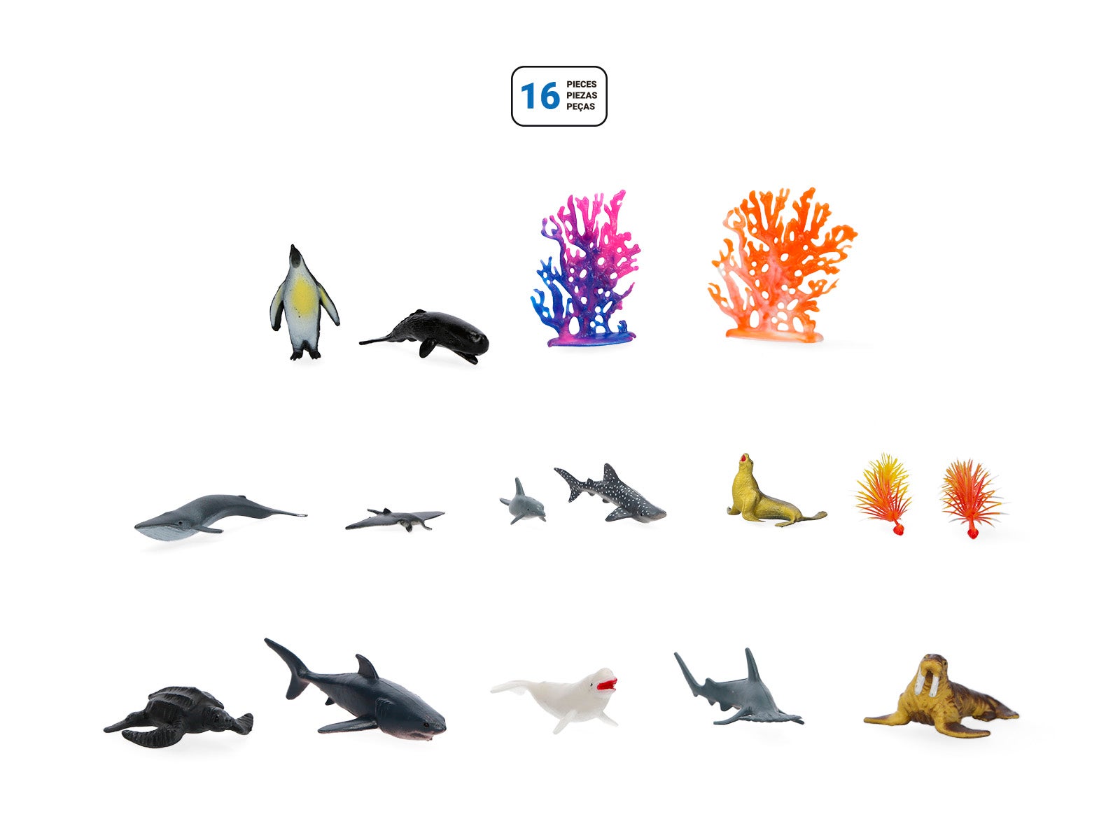 Container set of sea animals