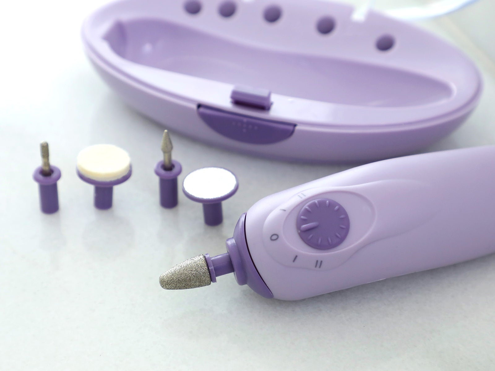 Kit de manicura eléctrico lila - Corazón