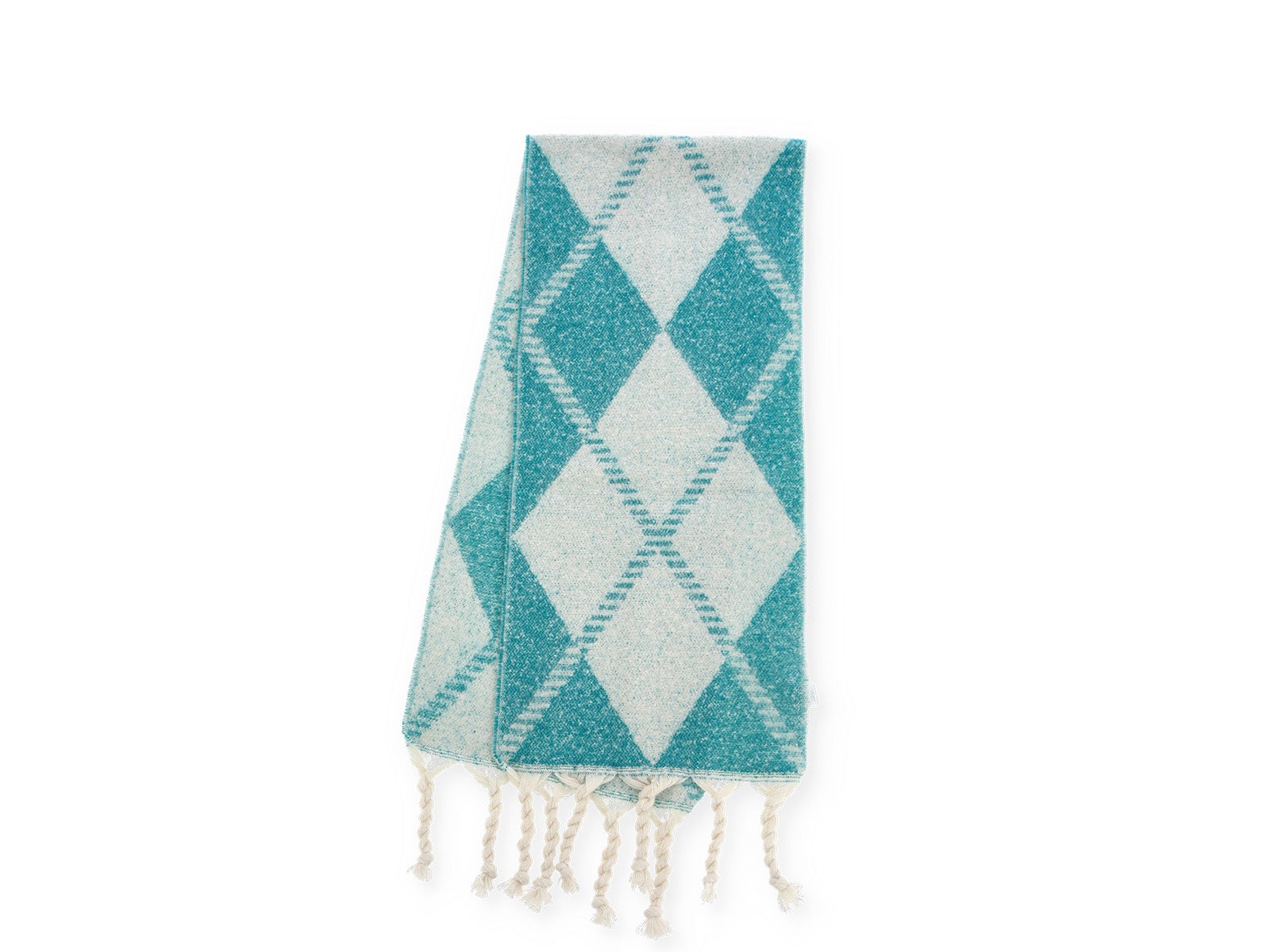 Bufanda de flecos verde