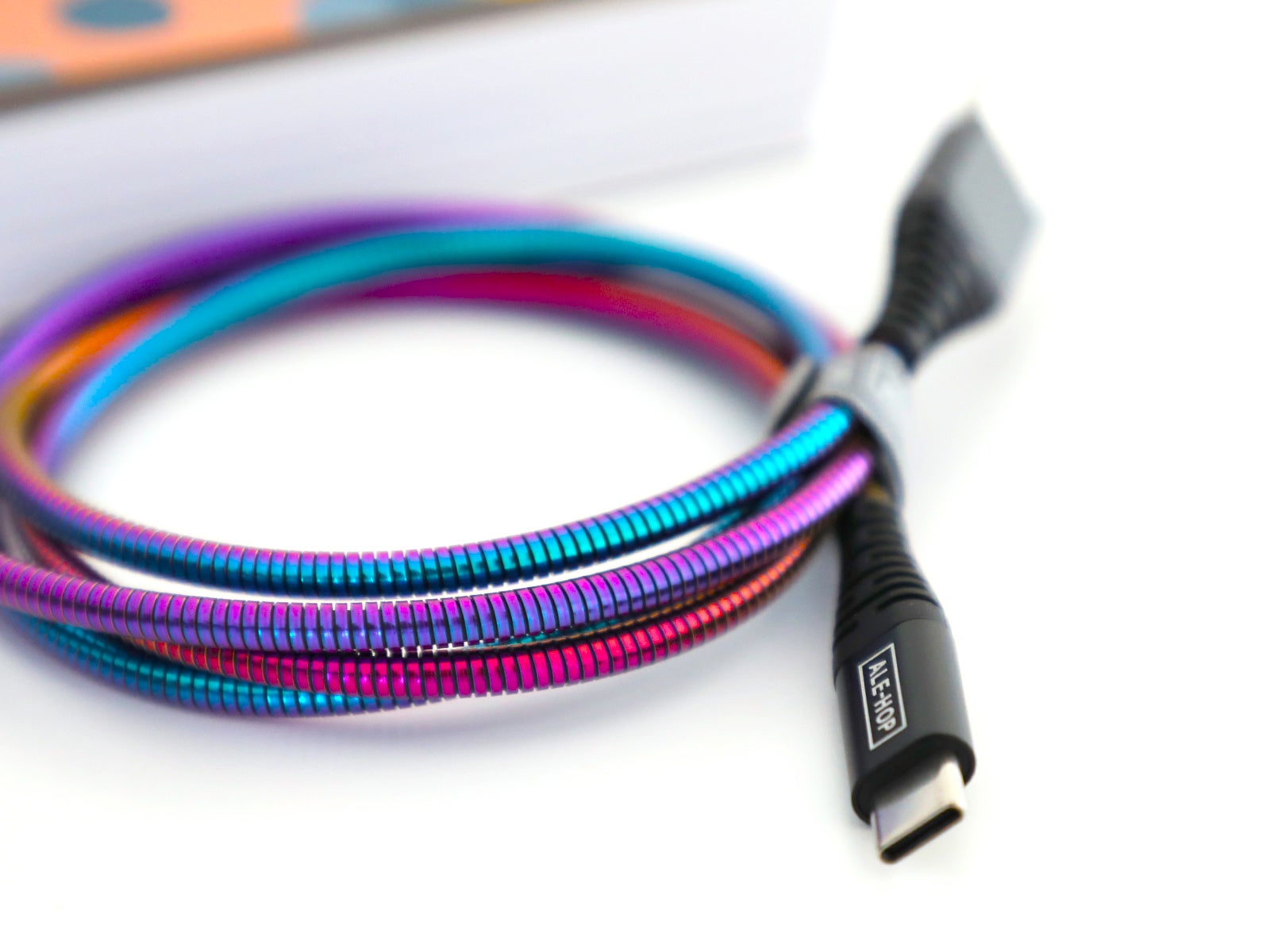 Cabo usb c 1 m metal iridiscente