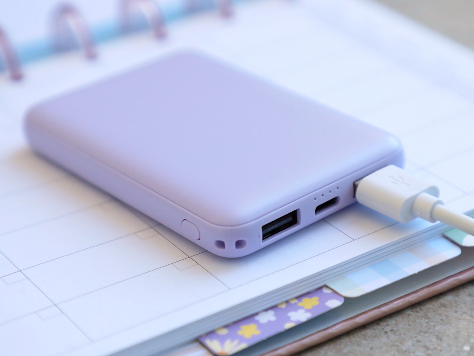 Batteria portatile 5000 mah lilla