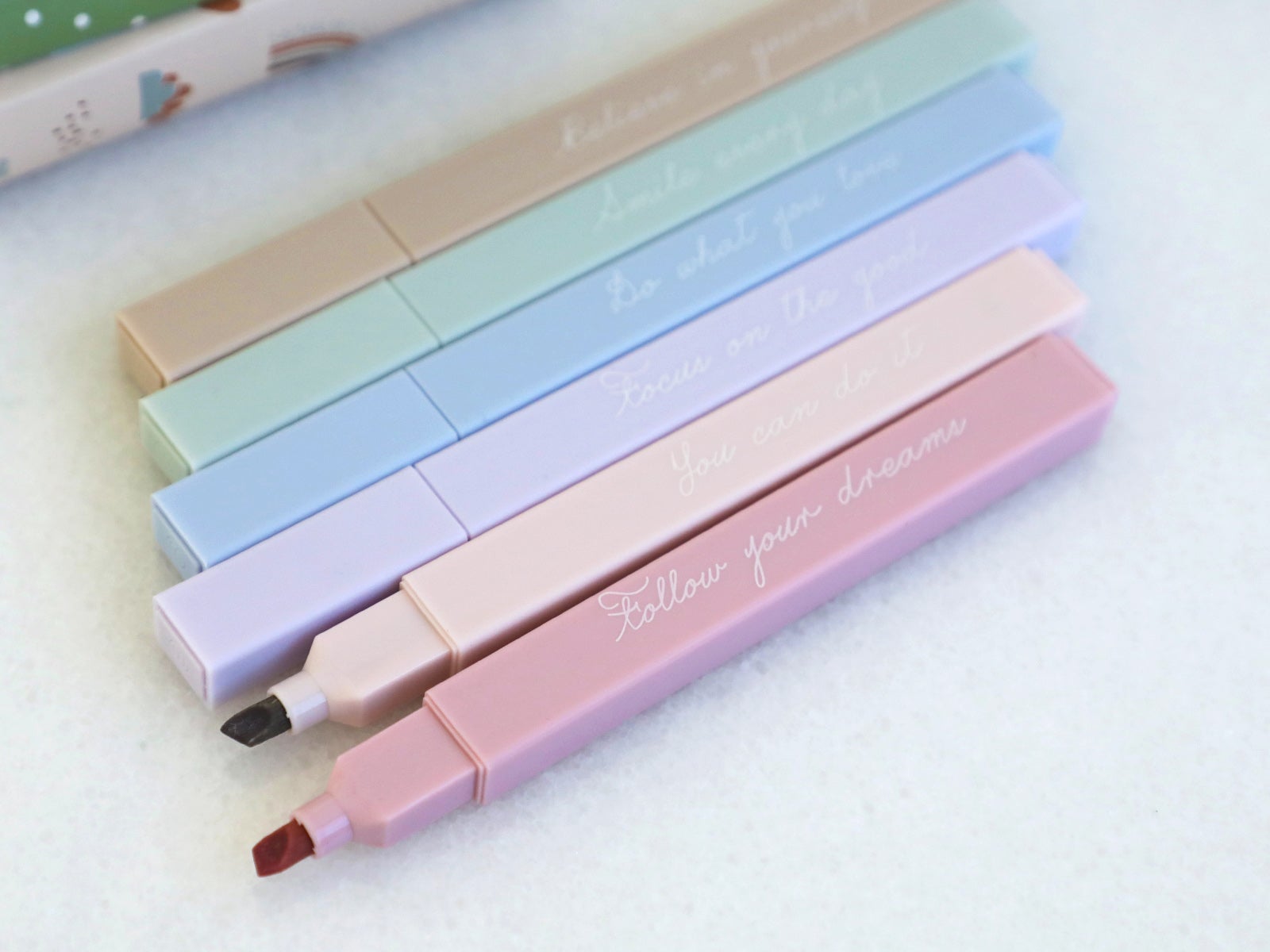 Pack de 6 subrayadores colores pastel