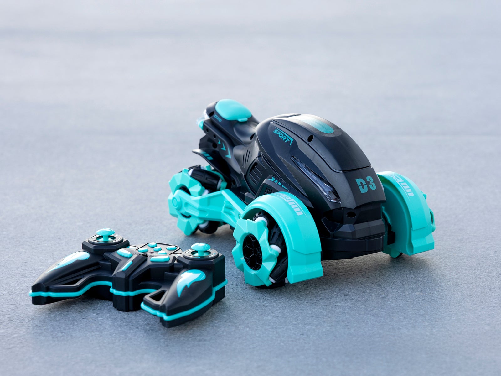 Coche futurista teledirigido pro azul